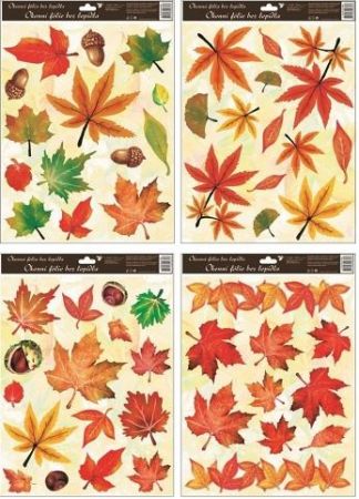 Okenní fólie podzimní listí 30x42cm