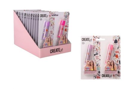 Balzám na rty růžový a fialový 2 ks