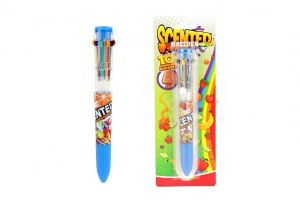 Tužka/pero 10 barev 16cm plast s vůní na kartě