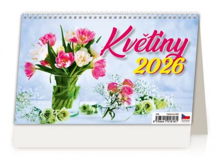 Kalendář stolní Květiny 2026 / 16,9cm x 22,6cm / S19-26