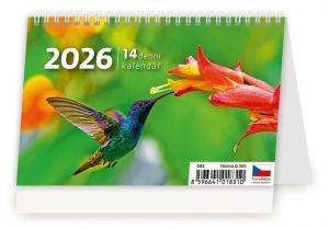 Kalendář stolní MINI 14denní kalendář 2026 / 11,9cm x 15,1cm / S43-26