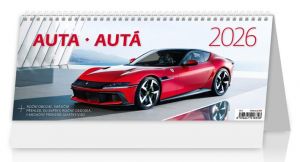 Kalendář stolní Auta/Autá 2026 / 16,9cm x 32,1cm / S53-26