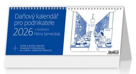 Kalendář stolní Daňový kalendář pro podnikatele 2026 / 16,9cm x 32,1cm / S56-26