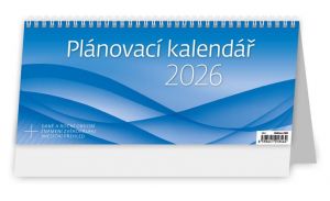 Kalendář stolní Plánovací kalendář MODRÝ 2026 / 17cm x 30,1cm / S64-26