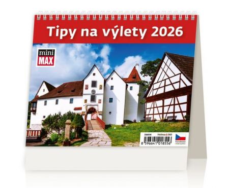 Kalendář stolní MiniMax Tipy na výlety 2026 / 16,4cm x 17,1cm / SM04-26