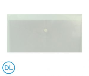 Obal spisový s klopou a drukem DL LUMA, transparentní