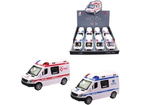 Auto ambulance, na baterie, světlo a zvuk