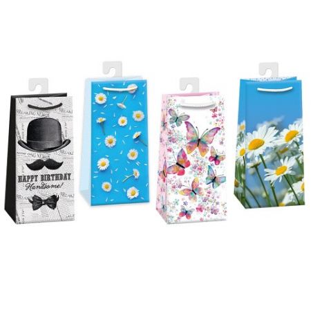 ARGUS Dárková papírová taška 10 x 22 cm mix 12 ks 07050004h