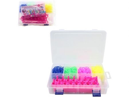 Gumičky k pletení v boxu, 1200 kusů