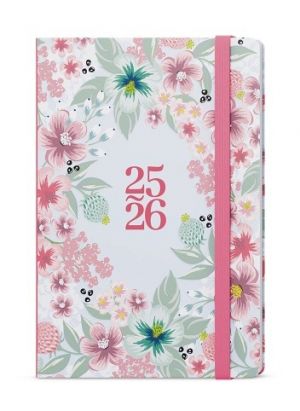 Diář týdenní 18měsíční - Lungo - B6 - Květy 2026 / 18cm x 12cm / BLU9-1-26