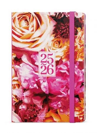 Diář týdenní 18měsíční - Lungo - B6 - Růže 2026 / 18cm x 12cm / BLU9-2-26
