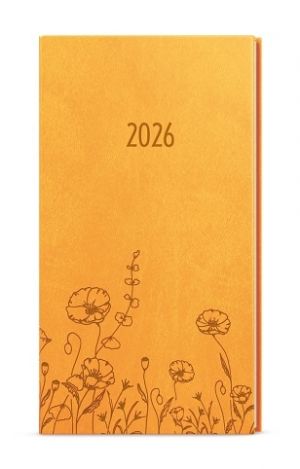 Diář týdenní - Jakub - Vivella s ražbou - kapesní - okrová - Louka 2026 / 15cm x 7,5cm / B