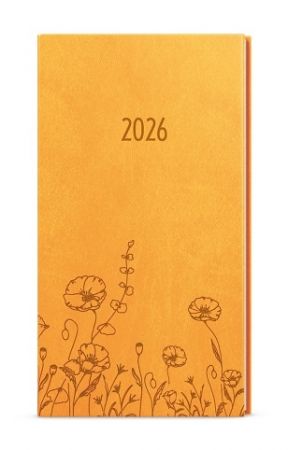 Diář týdenní - Jakub - Vivella s ražbou - kapesní - okrová - Louka 2026 / 15cm x 7,5cm / B
