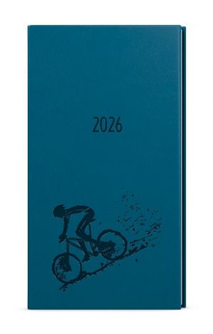 Diář týdenní - Jakub - Vivella s ražbou - kapesní - petrolejová - Kolo 2026 / 15cm x 7,5cm