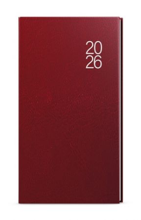 Diář týdenní - Jakub - Balacron - kapesní - bordó 2026 / 15cm x 7,5cm / BTJ7-3-26