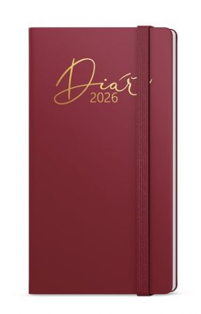 Diář týdenní - Jakub - Luxi - kapesní - bordó 2026 / 15cm x 7,5cm / BTJ8-3-26