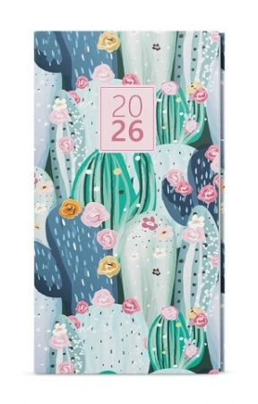 Diář týdenní - Jakub - Lamino - kapesní - Kaktus 2026 / 15cm x 7,5cm / BTJ9-4-26