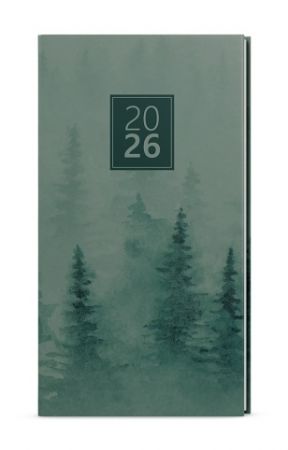 Diář týdenní - Jakub - Lamino - kapesní - Les 2026 / 15cm x 7,5cm / BTJ9-8-26