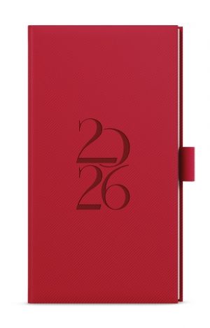 Diář týdenní - Jakub - Deny - kapesní - červená 2026 / 15cm x 7,5cm / BTJ19-6-26