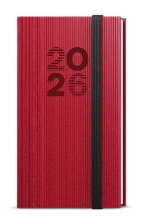 Diář týdenní - Jakub - Vigo - kapesní - červená 2026 / 15cm x 7,5cm / BTJ23-6-26