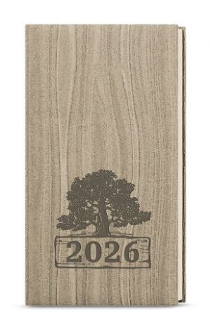 Diář týdenní - Jakub - Wood - kapesní - světle hnědá 2026 / 15cm x 7,5cm / BTJk65-27-26