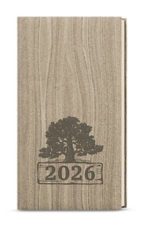 Diář týdenní - Jakub - Wood - kapesní - světle hnědá 2026 / 15cm x 7,5cm / BTJk65-27-26