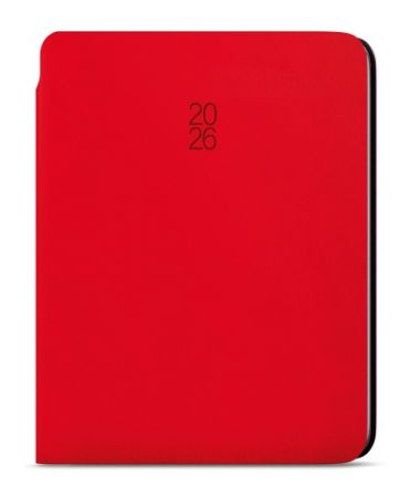 Diář týdenní - Oskar - Softy - A5 - červená 2026 / 20,5cm x 14,3cm / BTO16-6-26
