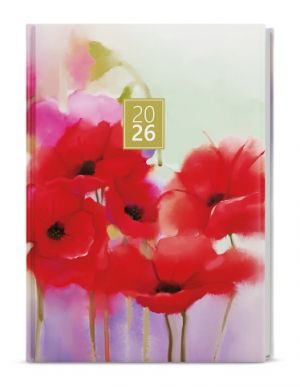 Diář týdenní - Prokop - Lamino - B6 - Máky 2026 / 16,5cm x 12cm / BTP9-7-26