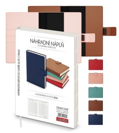 Diář denní - Ctirad s výsekem - Manager - A5 - náhradní náplň 2026 / 20,5cm x 14,3cm / BDC