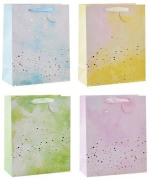 Taška dárková se zlatou ražbou L 26 x 32 x 12 cm