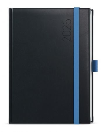 Diář denní - David - Reno - A5 - černá 2026 / 20,5cm x 14,3cm / BDD3-2-26