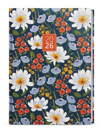 Diář denní - David - Lamino - A5 - Květiny 2026 / 20,5cm x 14,3cm / BDD9-5-26