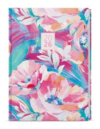 Diář denní - David - Lamino - A5 - Růžový 2026 / 20,5cm x 14,3cm / BDD9-6-26