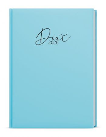 Diář denní - David - Pastel - A5 - modrá 2026 / 20,5cm x 14,3cm / BDD9P-11-26