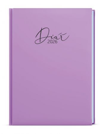 Diář denní - David - Pastel - A5 - fialová 2026 / 20,5cm x 14,3cm / BDD9P-40-26