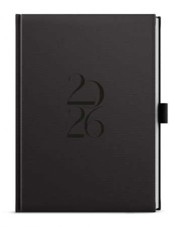Diář denní - David - Deny - A5 - černá 2026 / 20,5cm x 14,3cm / BDD19-2-26