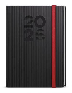 Diář denní - David - Vigo - A5 - černá 2026 / 20,5cm x 14,3cm / BDD23-2-26
