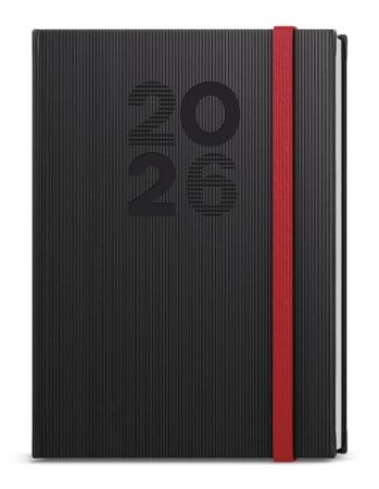 Diář denní - David - Vigo - A5 - černá 2026 / 20,5cm x 14,3cm / BDD23-2-26