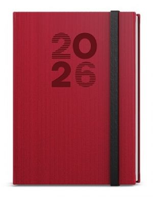 Diář denní - David - Vigo - A5 - červená 2026 / 20,5cm x 14,3cm / BDD23-6-26