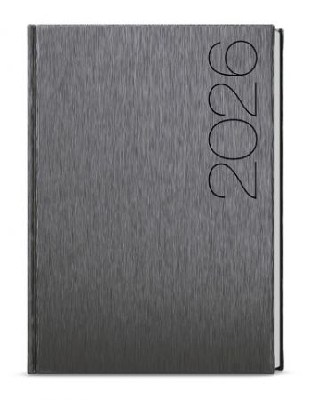 Diář denní - David - ForMen - A5 - Grey 2026 / 20,5cm x 14,3cm / BDD30-31-26