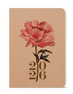 Diář denní - David - Kraft - Růže 2026 / 20,5cm x 14,3cm / BDD4-1-26