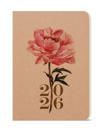 Diář denní - David - Kraft - Růže 2026 / 20,5cm x 14,3cm / BDD4-1-26