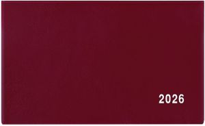 Diář týdenní - Cyril - PVC - bordó 2026 / 9cm x 15cm / BTC1-3-26