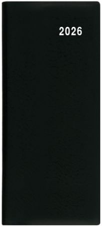 Diář měsíční - Božka - PVC - černá 2026 / 17,9cm x 7,9cm / BMB1-2-26