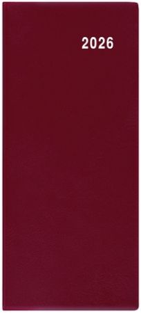 Diář měsíční - Božka - PVC - bordó 2026 / 17,9cm x 7,9cm / BMB1-3-26