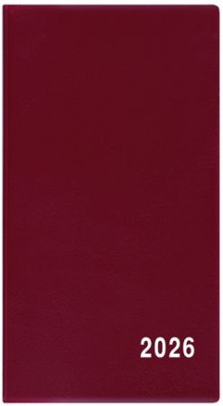 Diář měsíční - Františka - PVC - bordó 2026 / 17cm x 9cm / BMF1-3-26