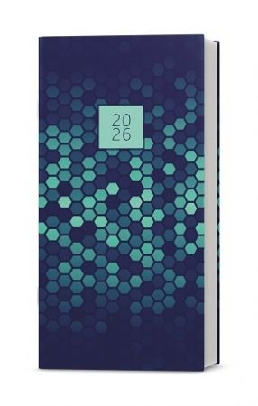 Diář měsíční - Halina - lamino - Geometrie 2026 / 21cm x 11cm / BMH9-1-26