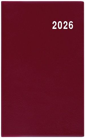 Diář měsíční - Marika - PVC - bordó 2026 / 15cm x 9cm / BMM1-3-26