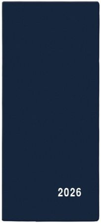 Diář měsíční - Xenie - PVC - modrá 2026 / 17,9cm x 7,9cm / BMX1-1-26