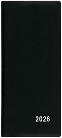 Diář měsíční - Xenie - PVC - černá 2026 / 17,9cm x 7,9cm / BMX1-2-26